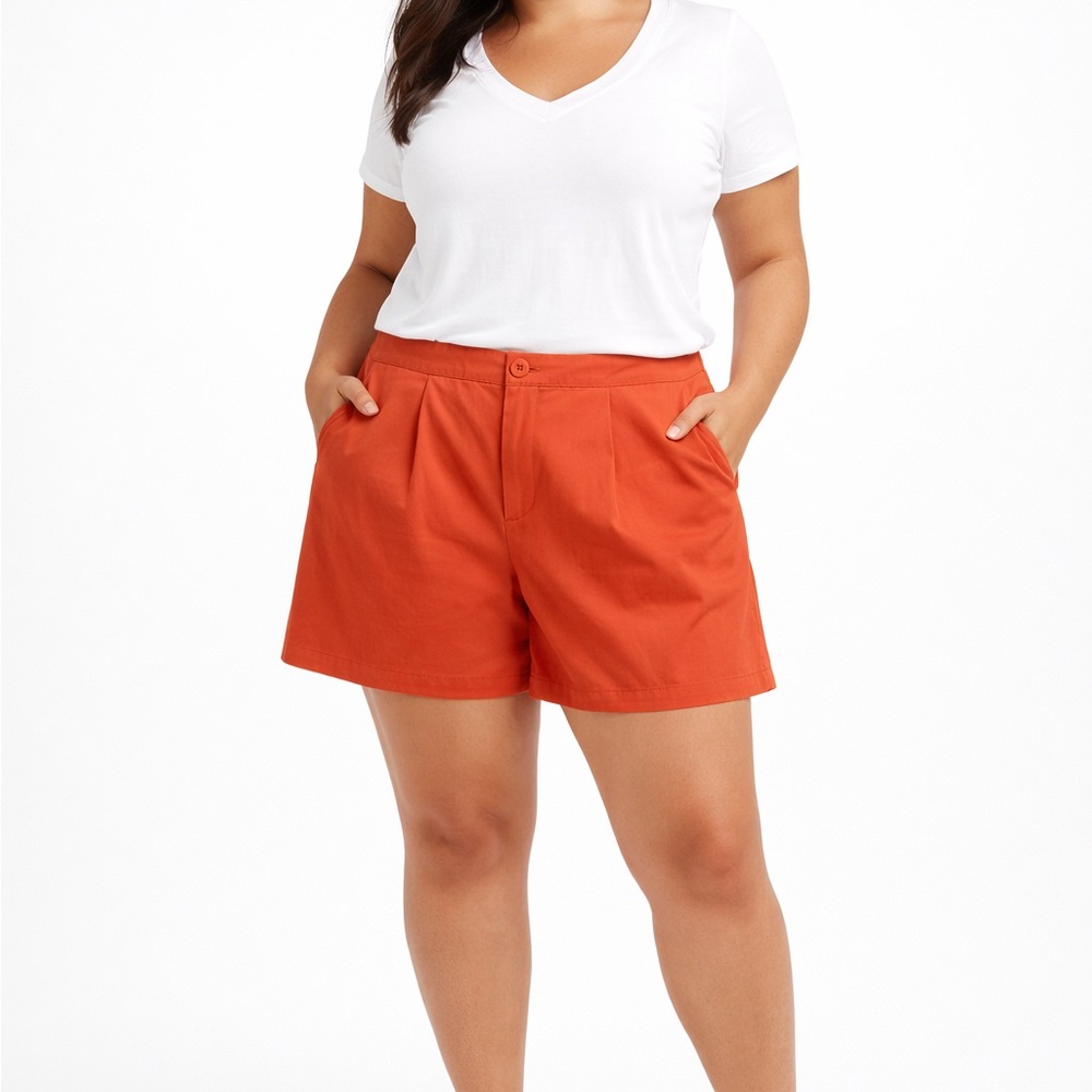 City Chic Women's‎ Burnt Orange Shorts